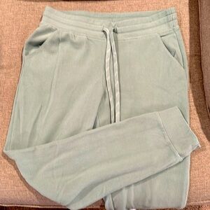 Mint green ribbed joggers